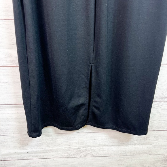 LPA Tank Midi Dress Black Tie Straps Cocktail Sleeveless Size S - Picture 10 of 12